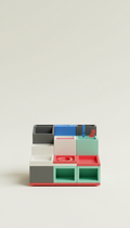 Modular desk organizer with advanced polymer
