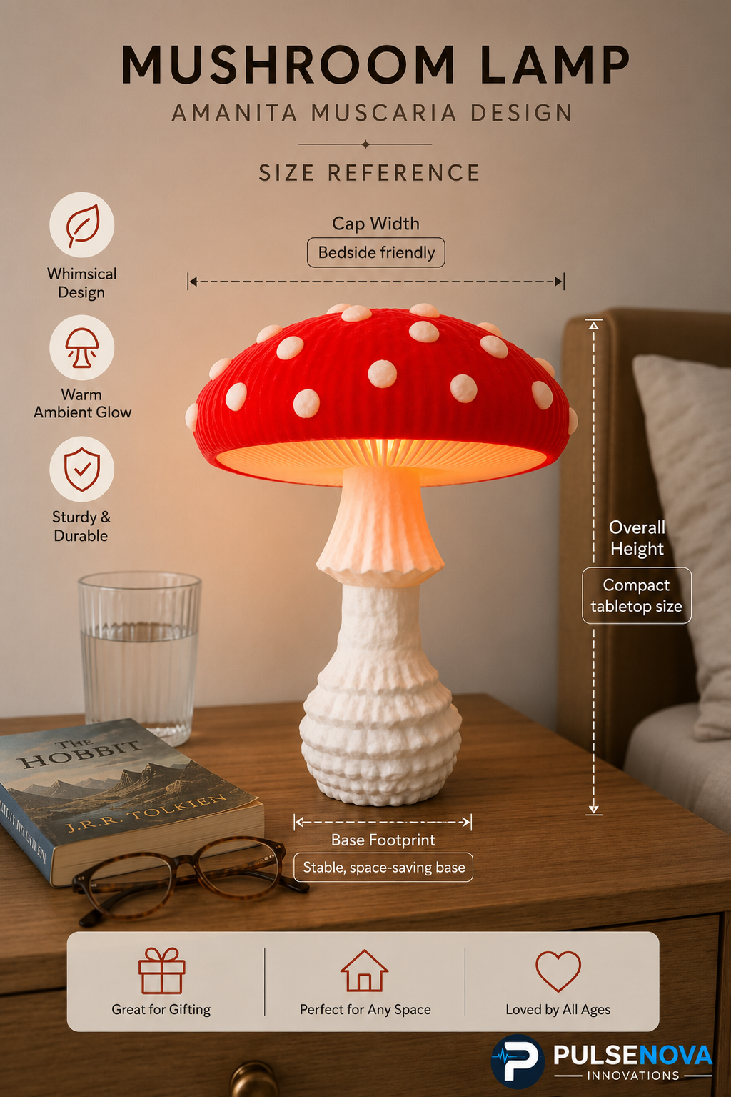 Mushroom Lamp – Amanita Muscaria Design