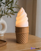 Gelato Ice Cream Cone Desk Lamp for Cozy Ambient Light