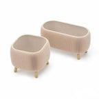 Modern Herb Planter Set with Drainage & Legs (set of 2)