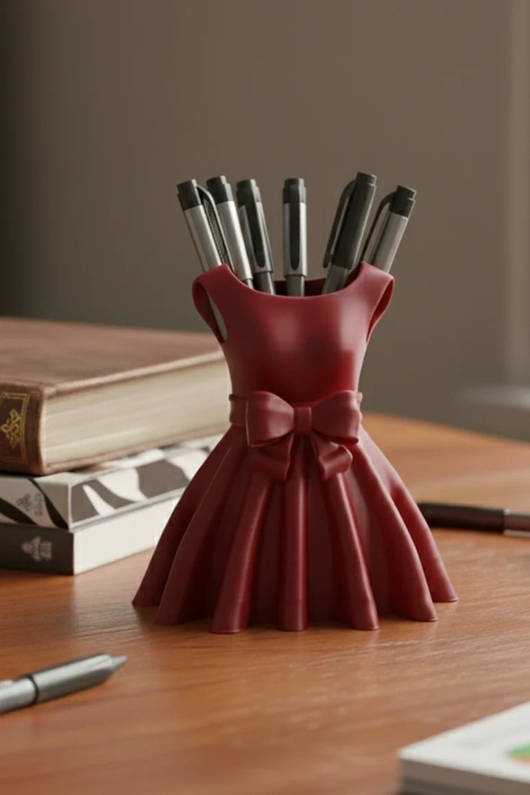 Dress-Shaped Pen Holder (Single Colour)