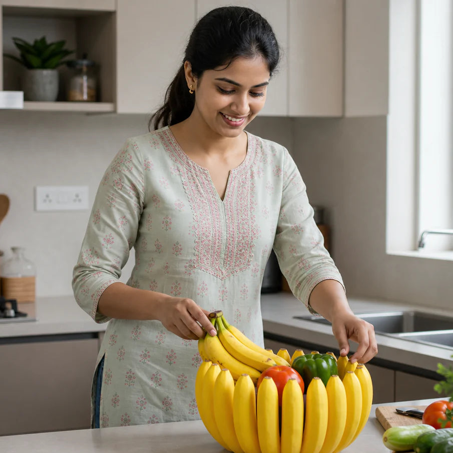 Banana Bowl – Fruit, Vegetable Storage Container & Organizer