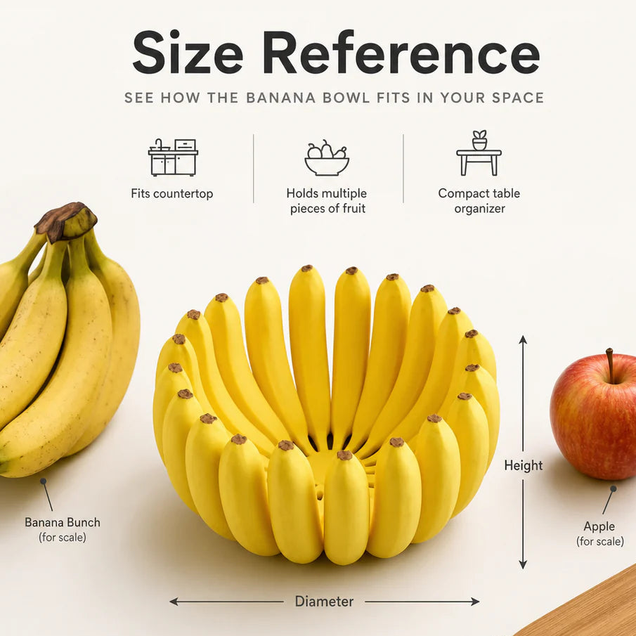 Banana Bowl – Fruit, Vegetable Storage Container & Organizer