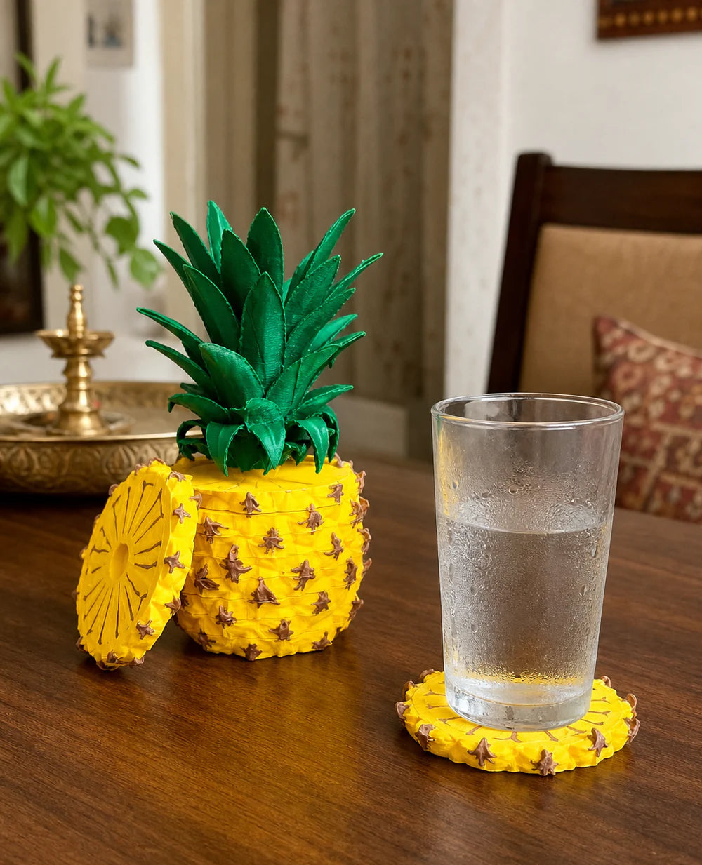 Pineapple Coaster Set (8 Pcs In One Set)
