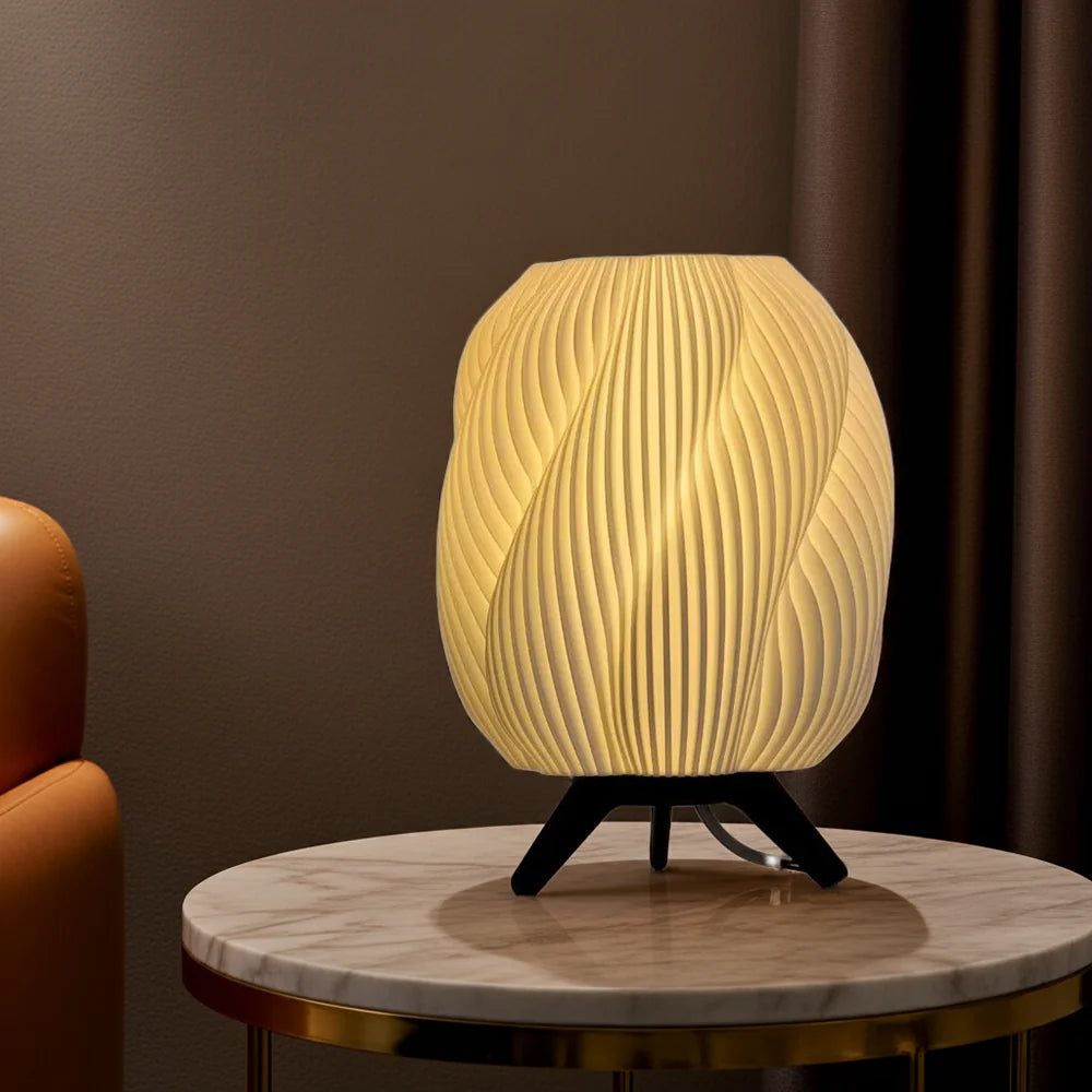 Twist Smart Glow Table Lamp, Sculptural Shade, App-Controlled (16M Colours)