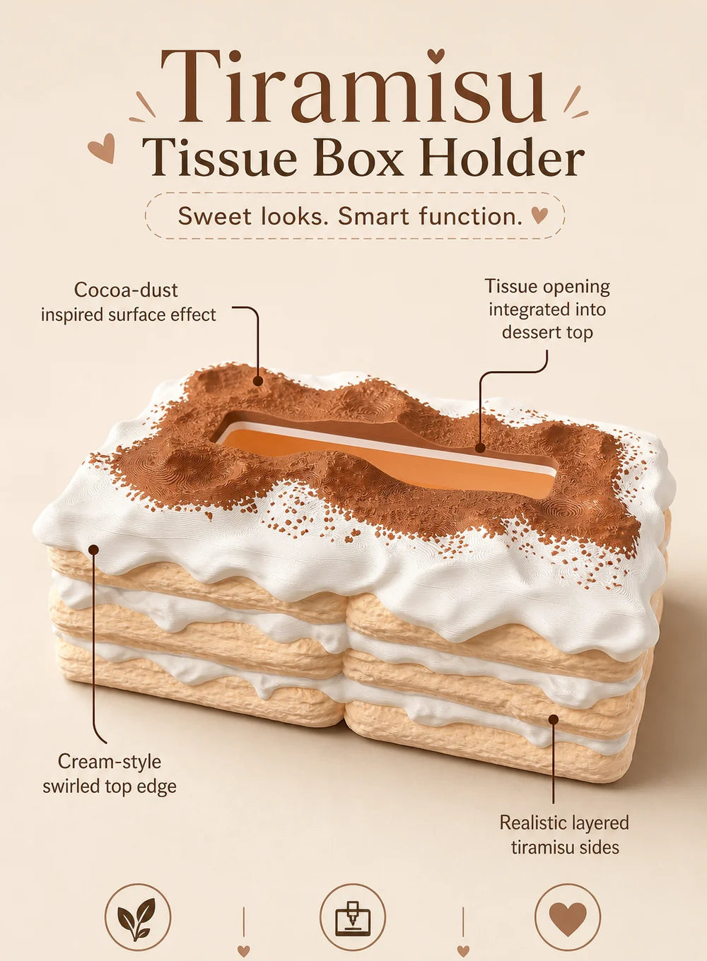 Tiramisu Tissue Box Holder