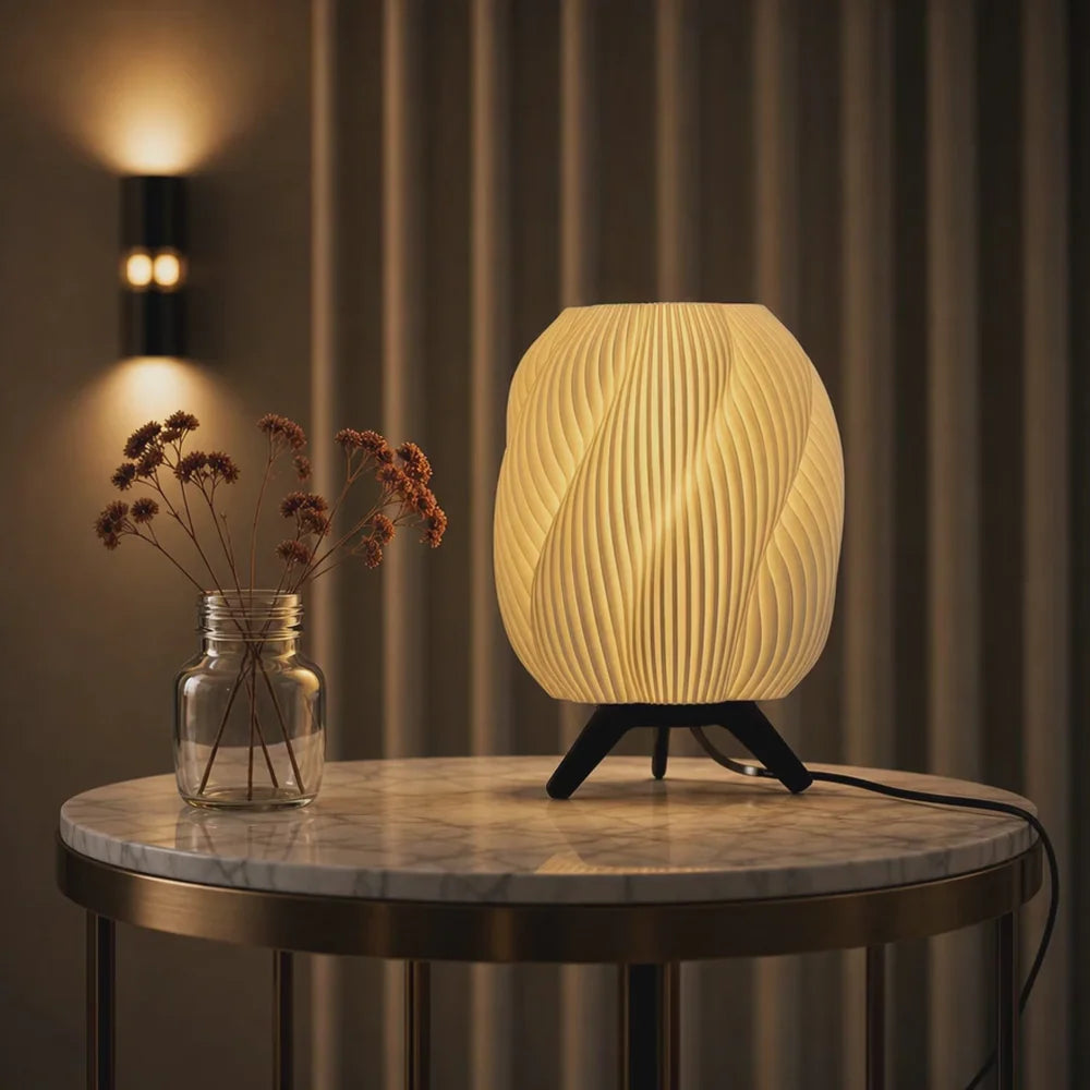 Twist Smart Glow Table Lamp, Sculptural Shade, App-Controlled (16M Colours)