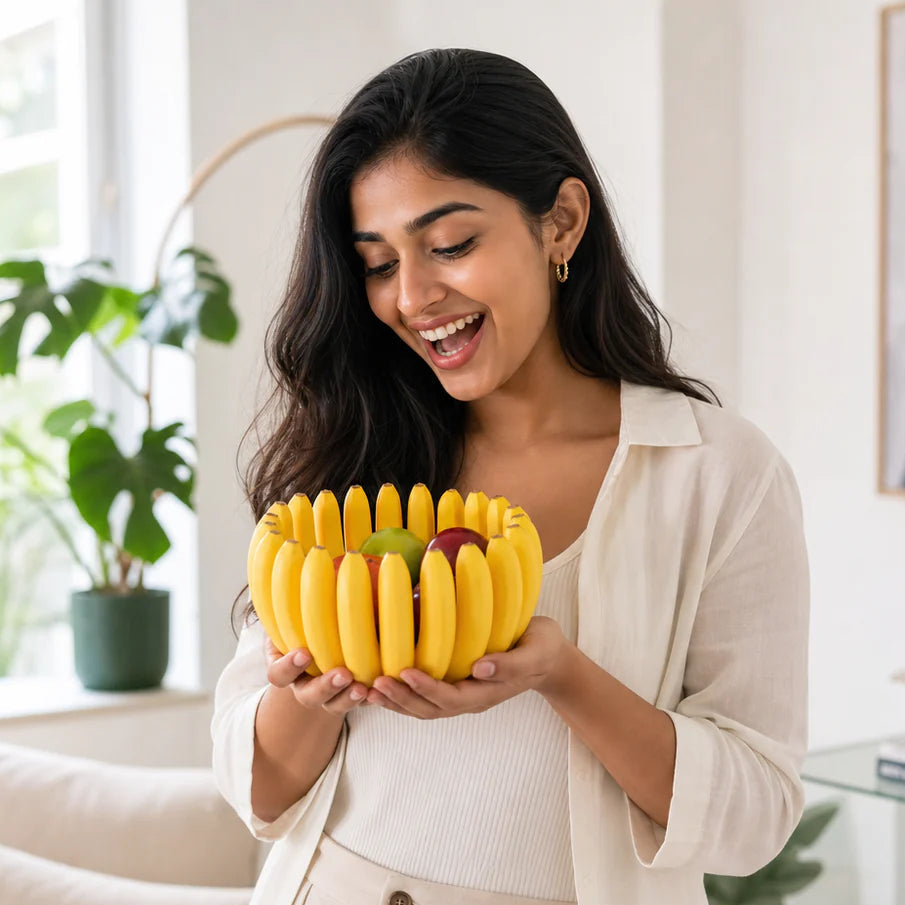 Banana Bowl – Fruit, Vegetable Storage Container & Organizer