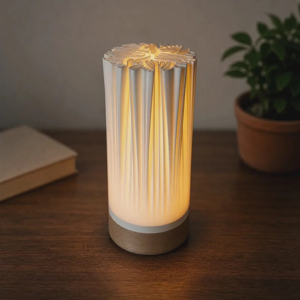 ORGANIS Minimalist Organic Table Lamp, Sculptural Shade