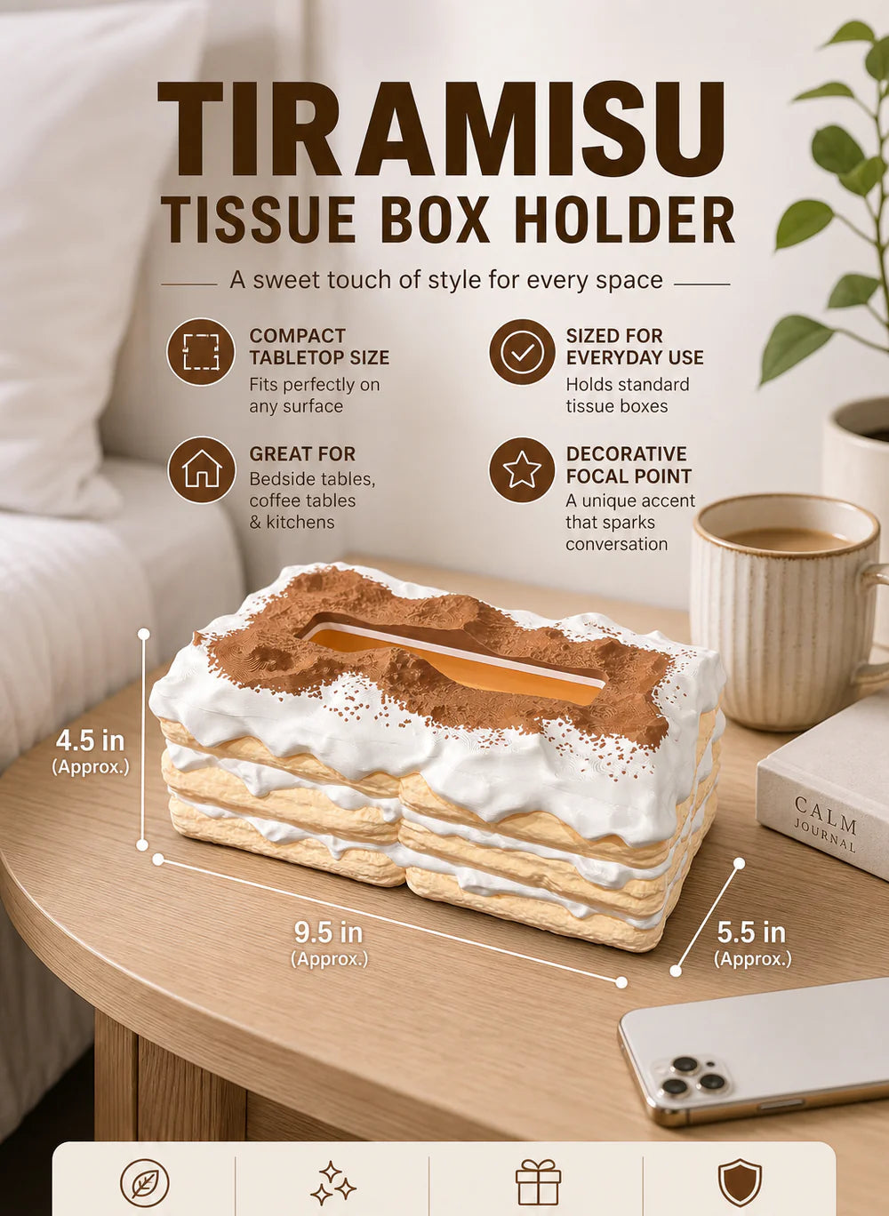 Tiramisu Tissue Box Holder