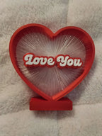 Love You Heart String Art With Customised Name - Best Valentine Gift