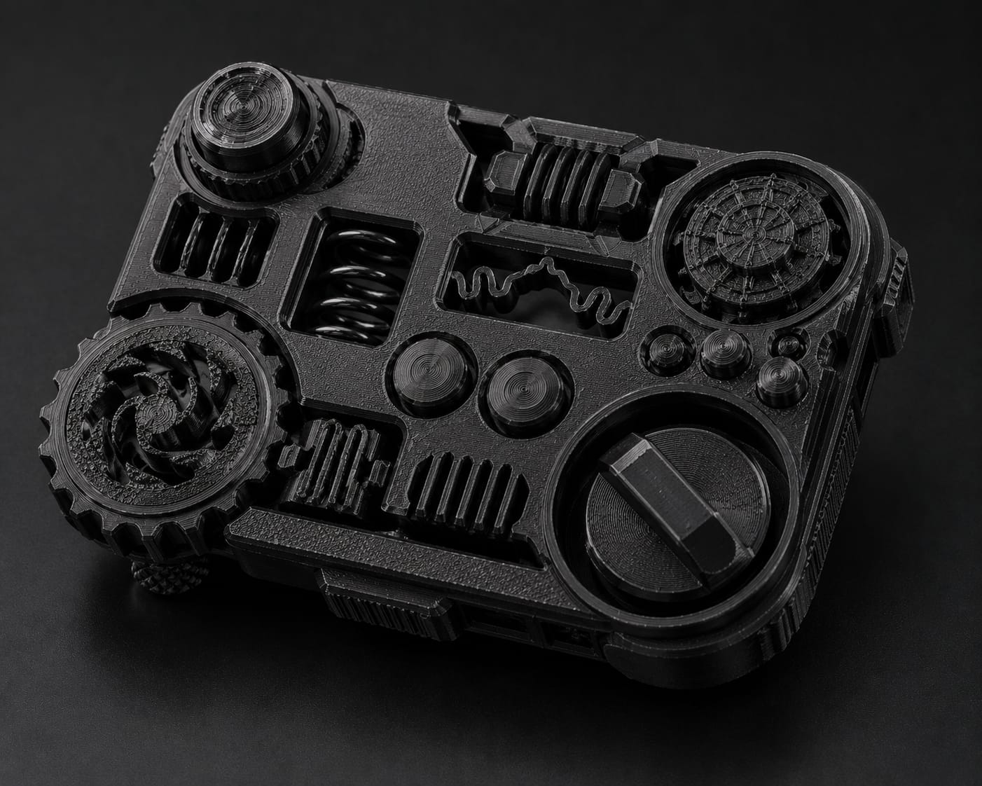 3D Printed Mechanical Fidget Panel | Interactive Desk Toy | Premium EDC Fidget Gadget